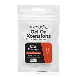 Artistic Gel On Xtension Tips Medium Coffin #5 50pk