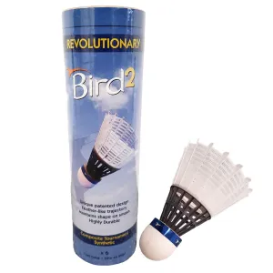 Ashaway Bird 2 Hybrid Nylon Shuttles / Shuttlecocks - Set of 6