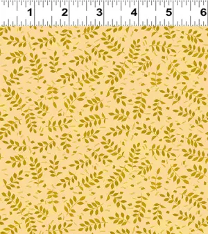Autumn Air Leafy Sprigs Light Gold Y3004-67 @ $9.00 / yard