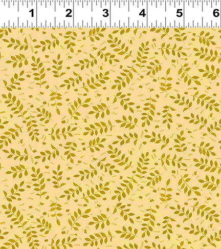 Autumn Air Leafy Sprigs Light Gold Y3004-67 @ $9.00 / yard