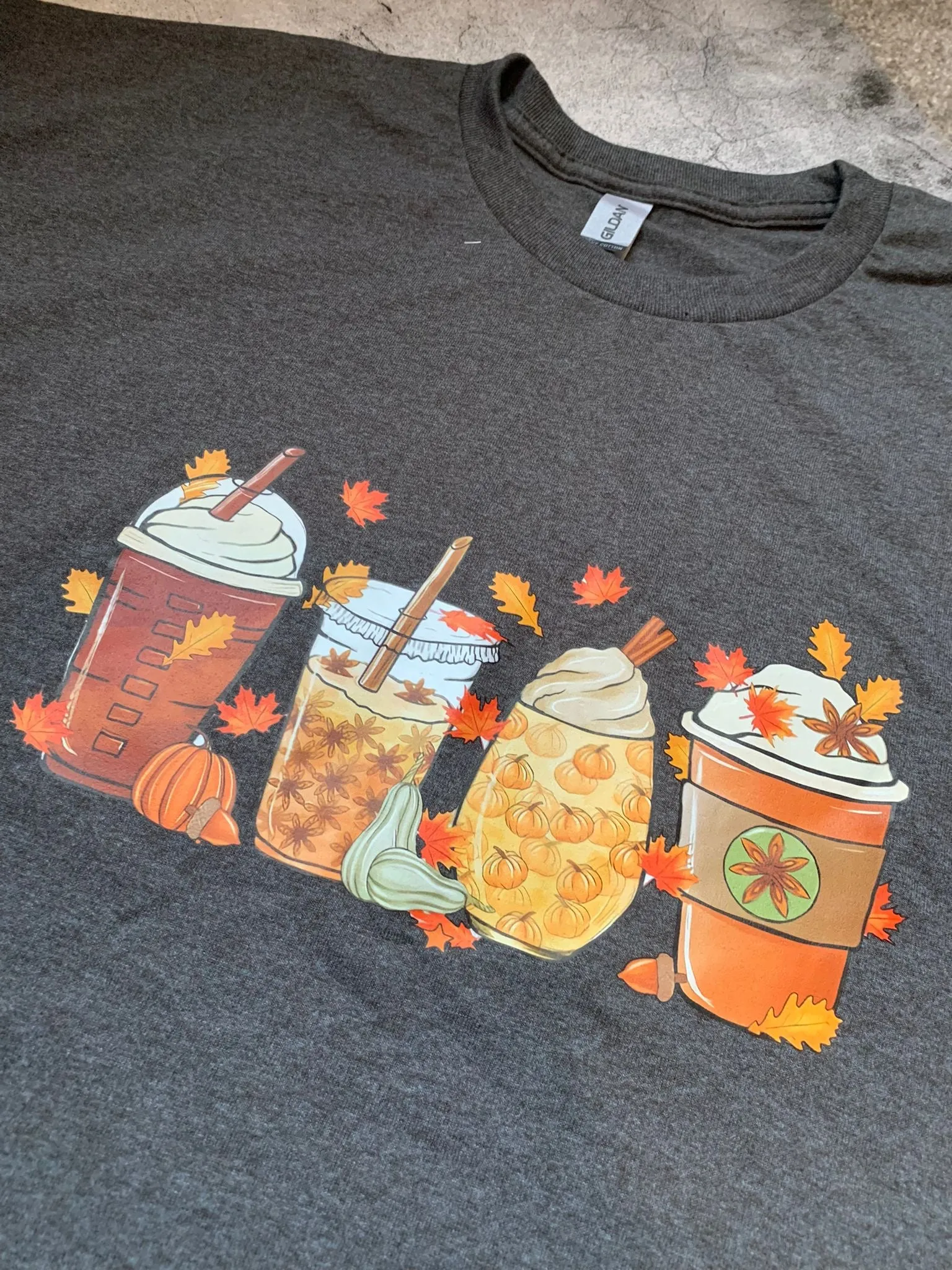 Autumn Coffee Tee - Adults 2XL