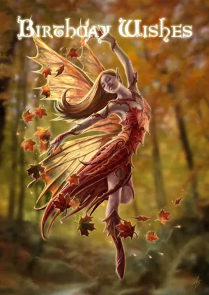 Autumn Fairy Card