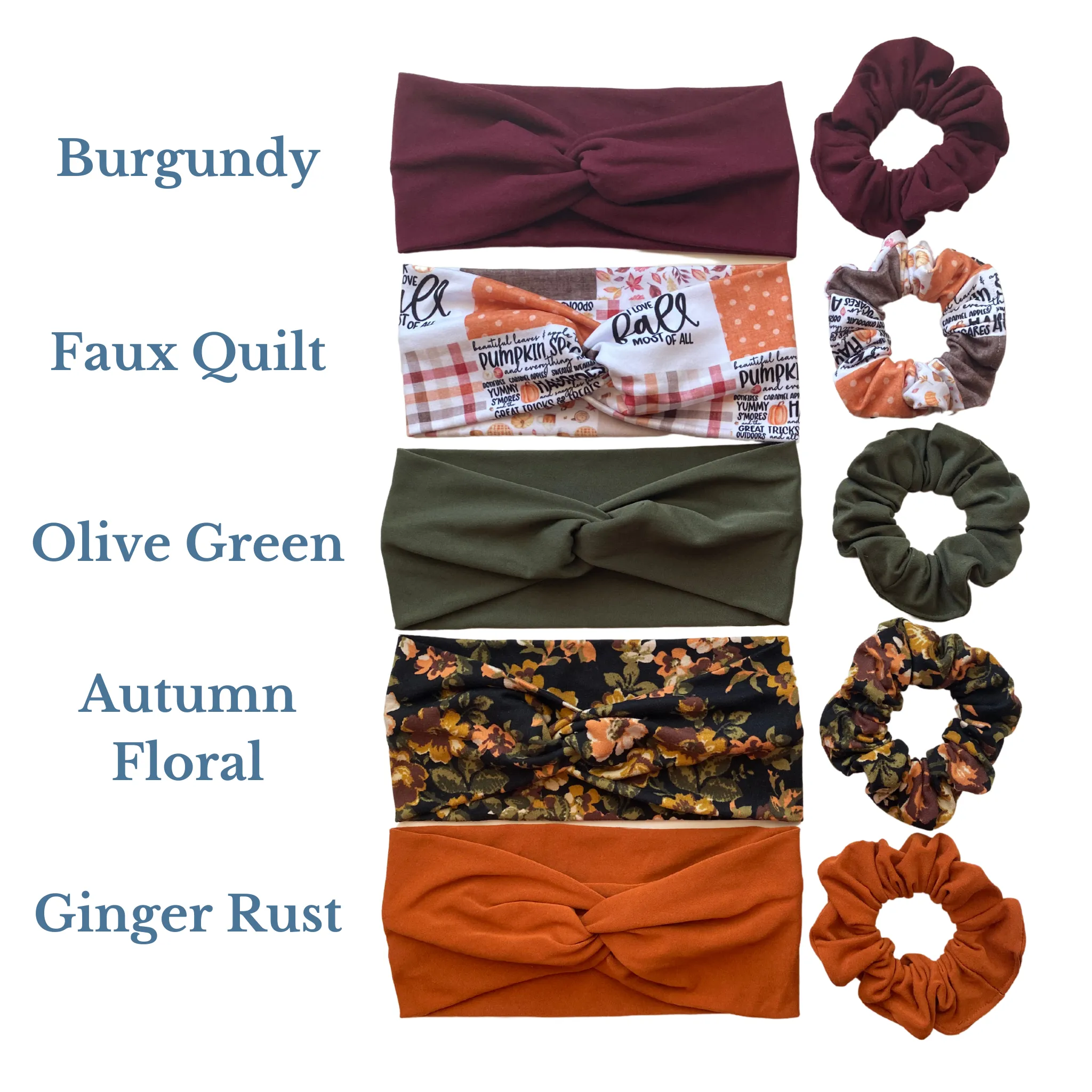 Autumn Floral Matte Scrunchie