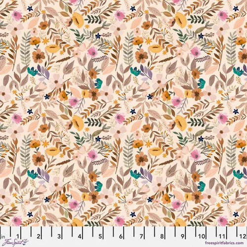 Autumn Friends, Autumn Leaves in Linen - 21" REMNANT