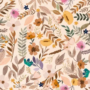 Autumn Friends, Autumn Leaves in Linen - 21" REMNANT