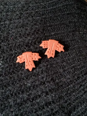 Autumn leaf studs