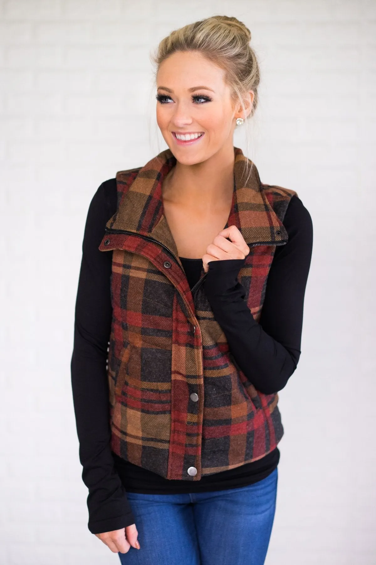 Autumn Plaid Vest