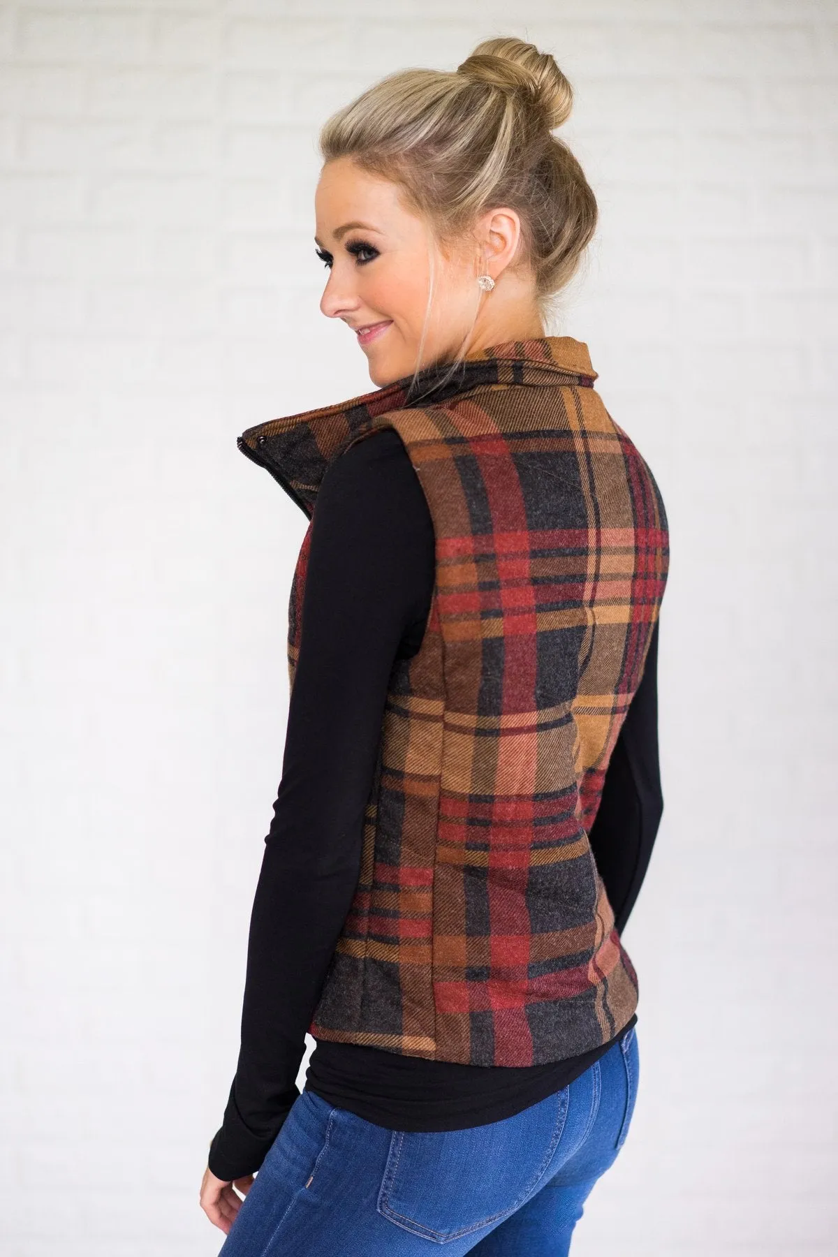 Autumn Plaid Vest