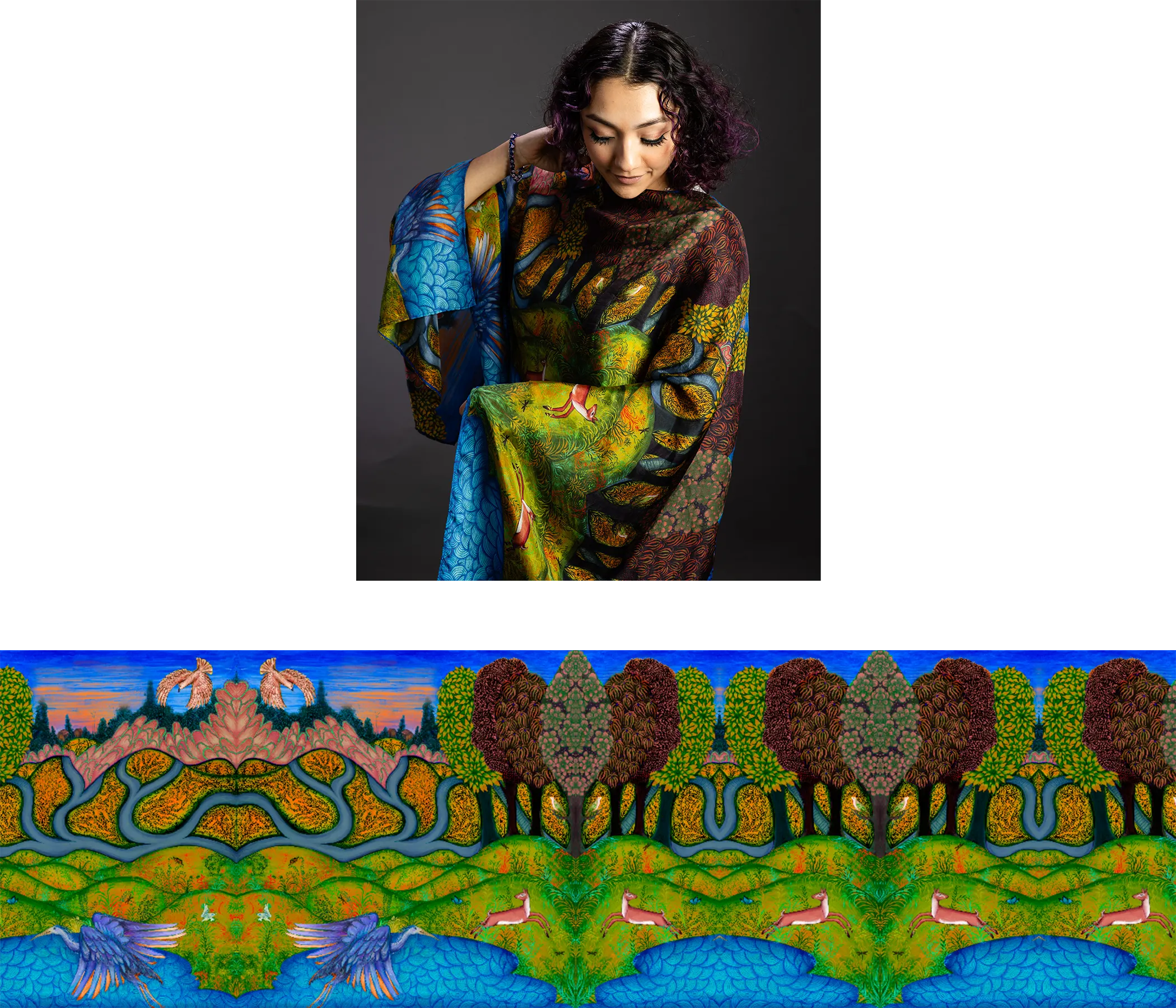 Autumn Silk Shawl