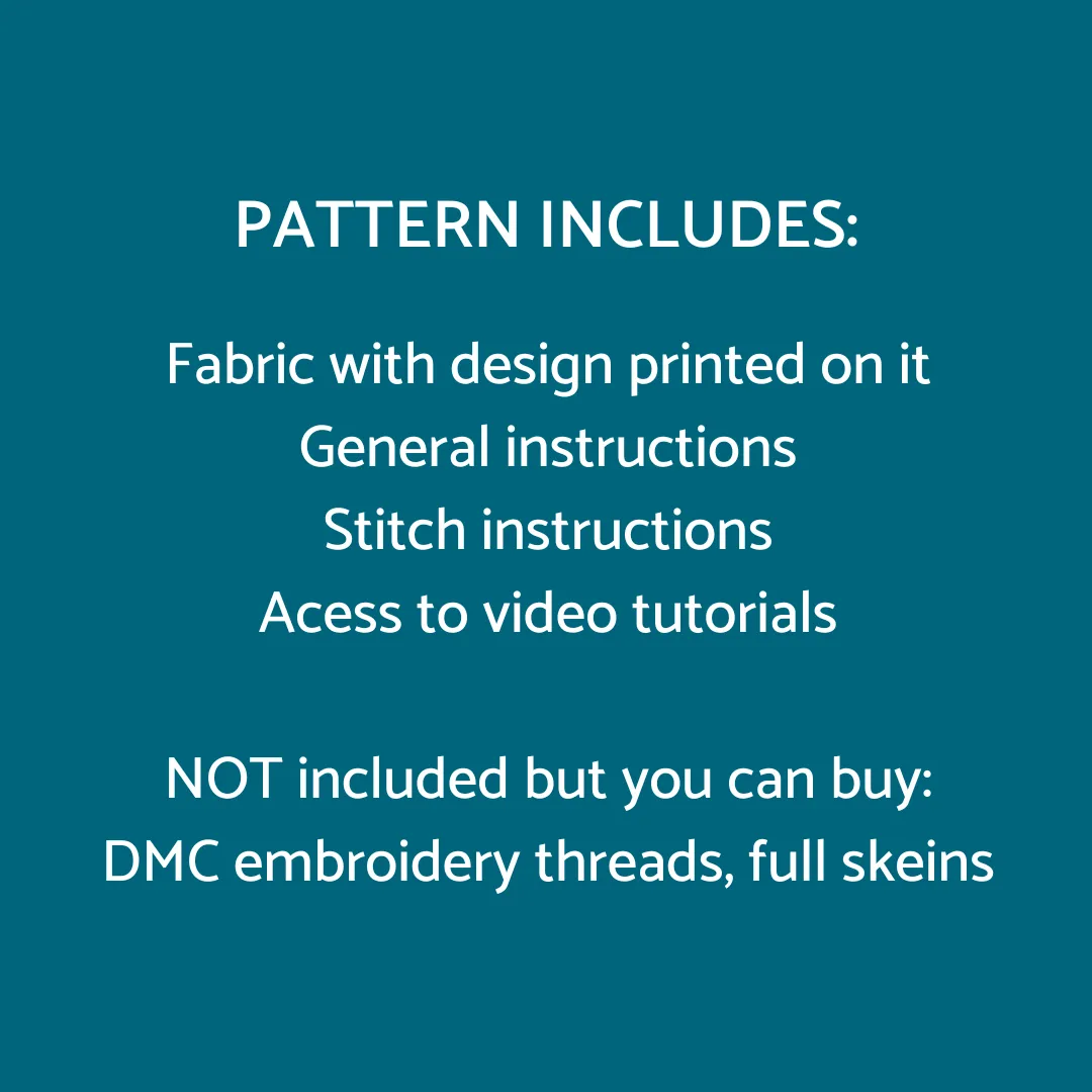 Autumn trees embroidery pattern