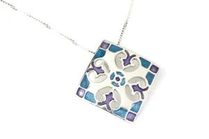 Balance Enameled Silver Pendant