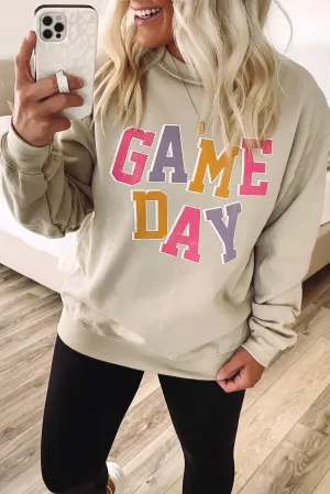 Beige GAME DAY Colorful Monogram Sweatshirt