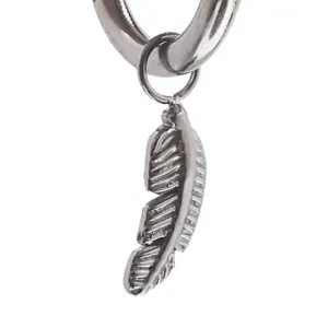 Bird Feather Titanium Charm - Fits up to 10g Hoops!