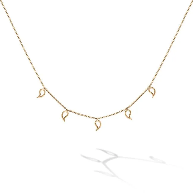 Birks Iconic Petale Yellow Gold Drop Necklace