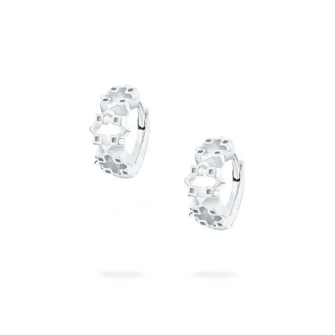 Birks Iconic Silver Muse Huggie Earrings