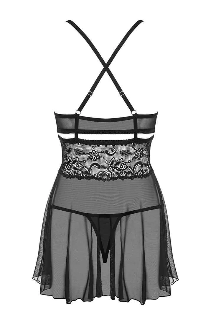 Black babydoll chemise - Playful & Private