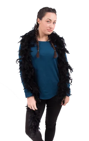 Black Feather Boa Accessory