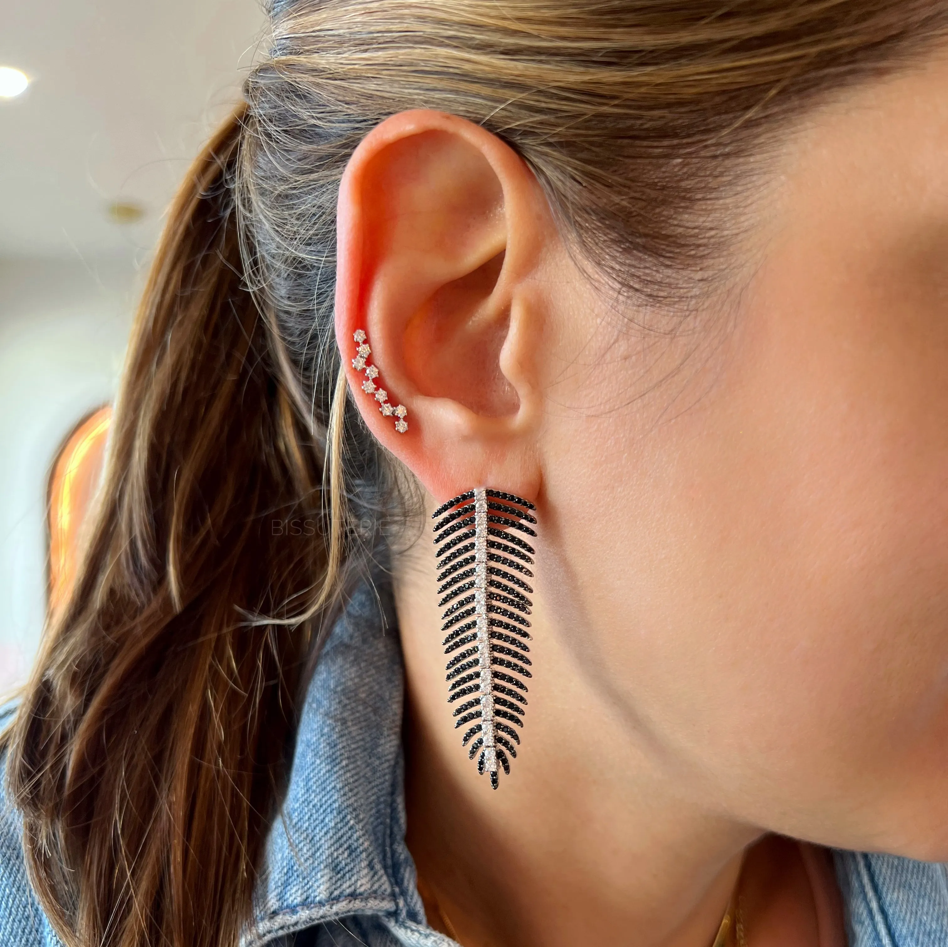 Black Feather Earrings