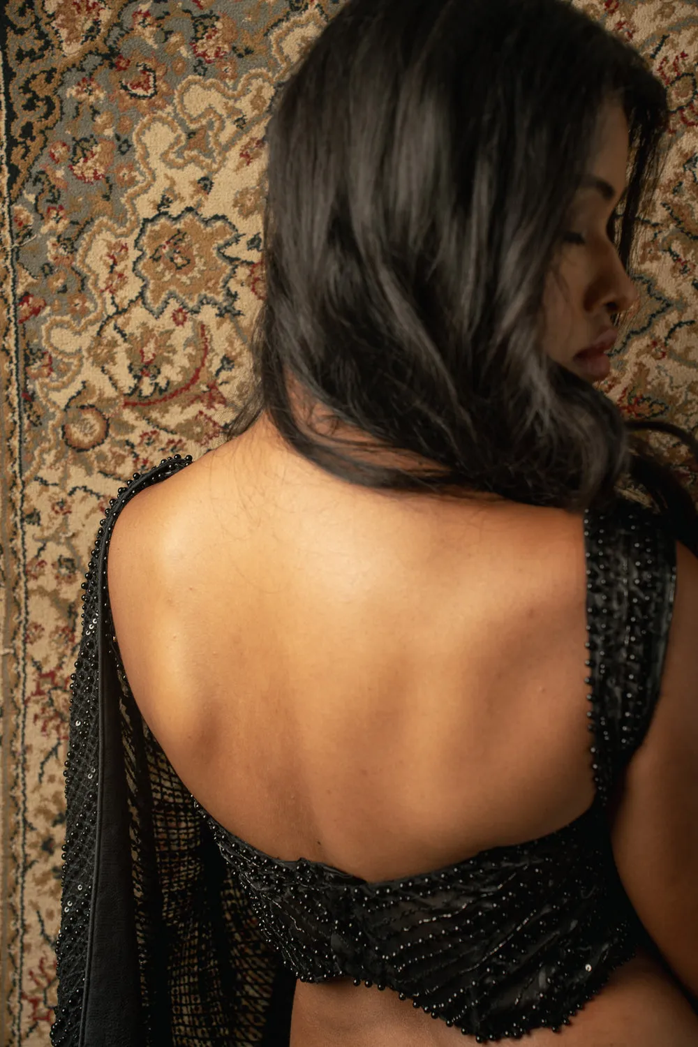 Black Iconic Saree
