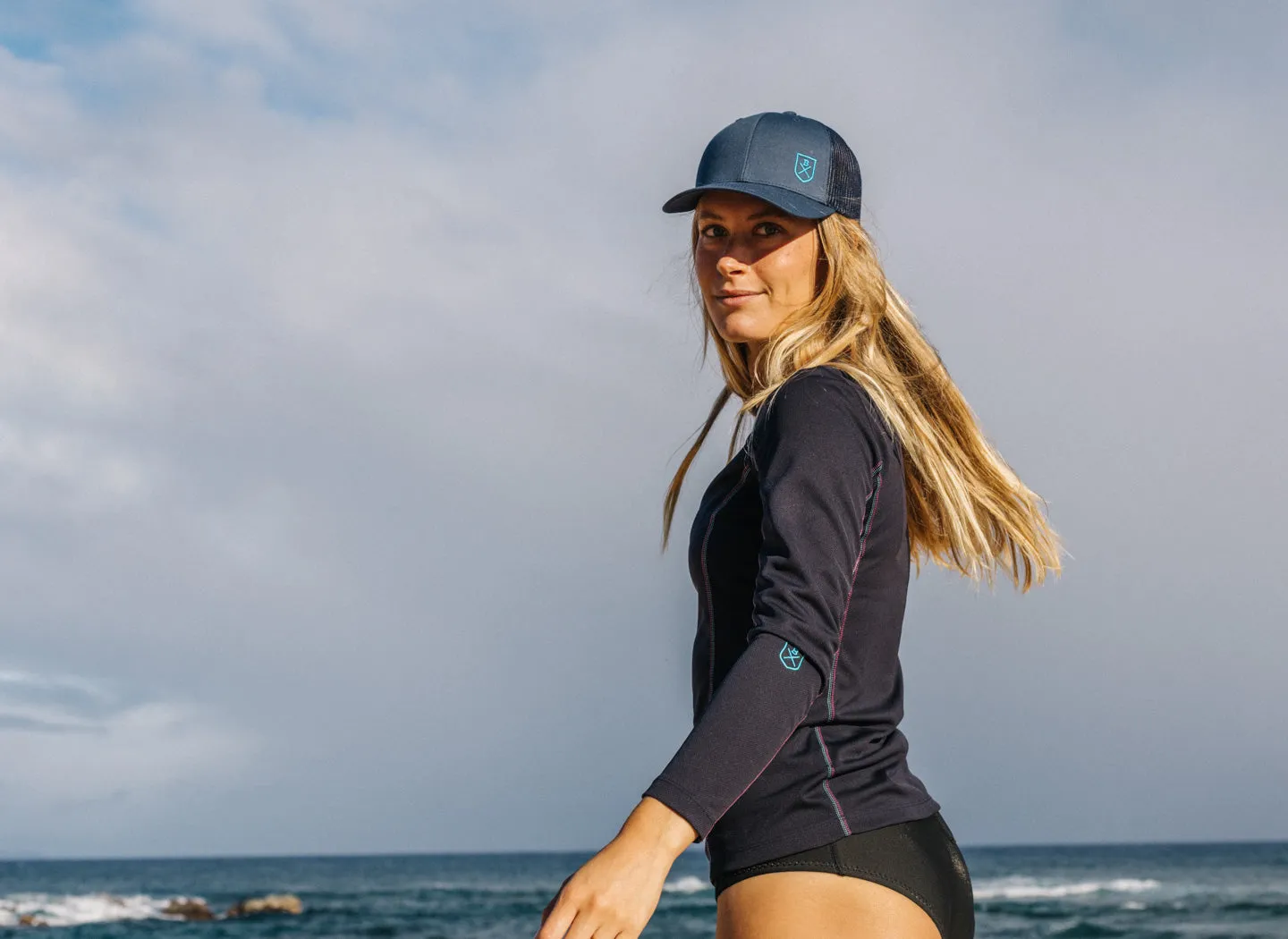 Bluesmiths Embroidered Shield Retro Trucker Cap