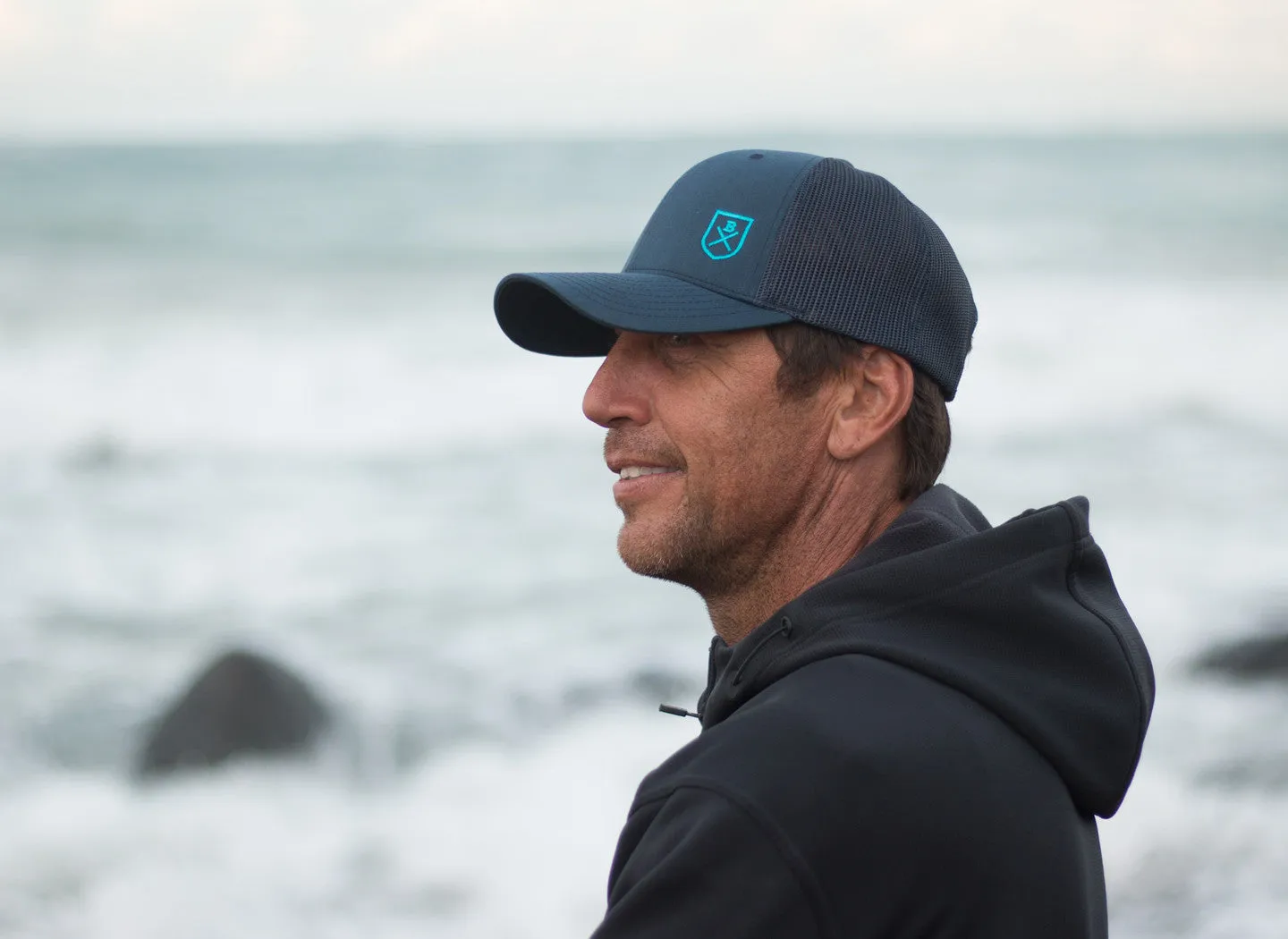 Bluesmiths Embroidered Shield Retro Trucker Cap