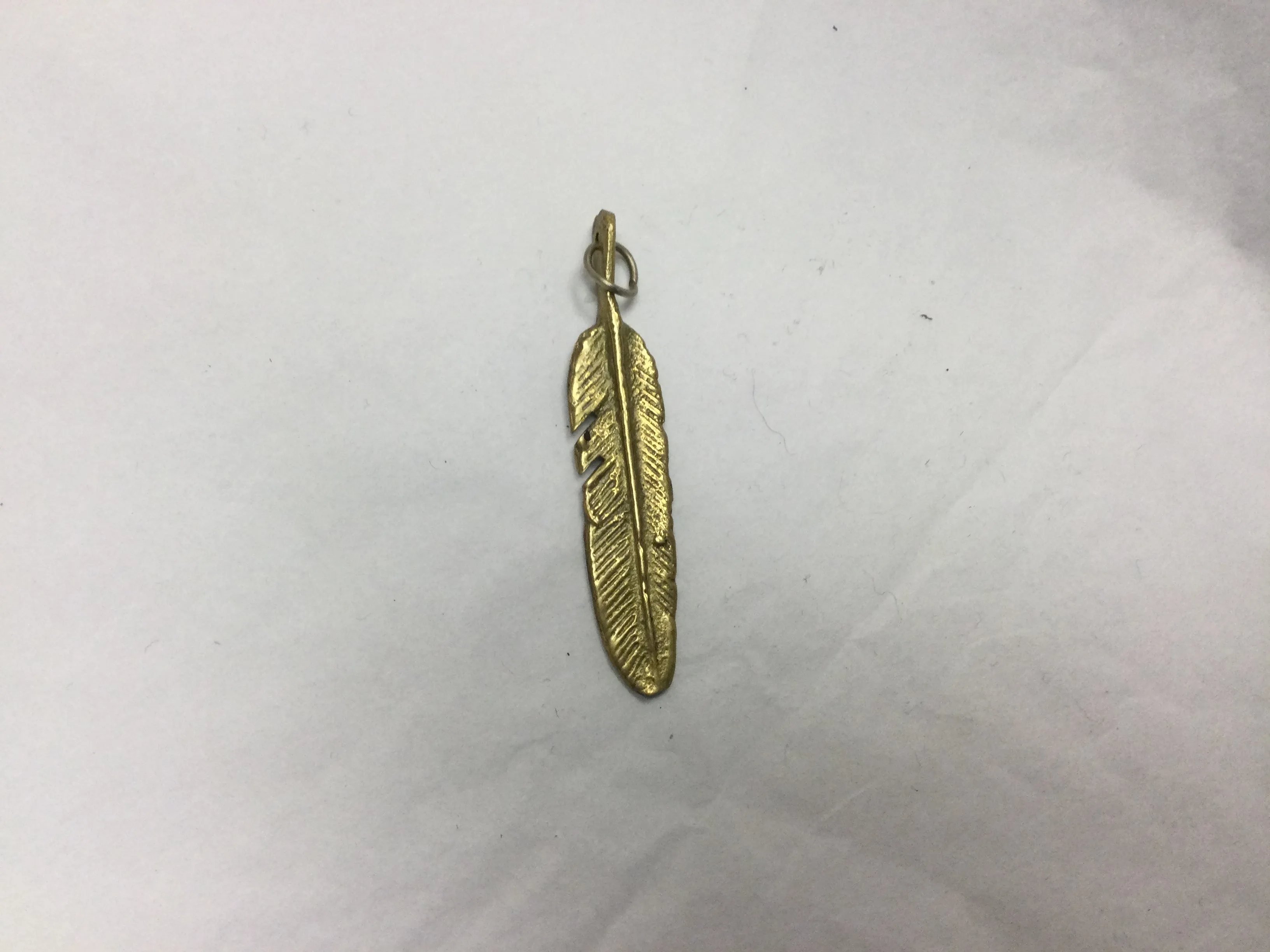 Brass Feather Charms