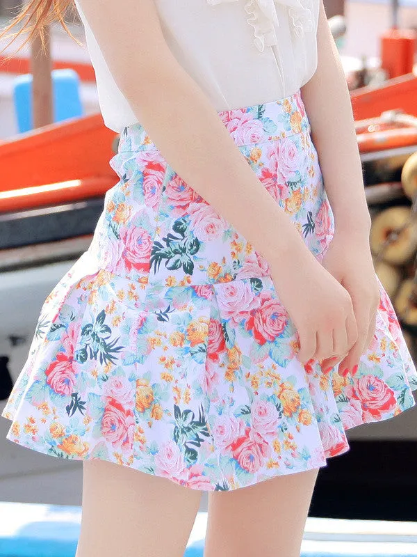 bright bouquet skirt