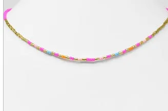 Bright Colored Beaded Necklace