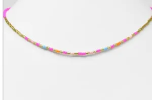 Bright Colored Beaded Necklace