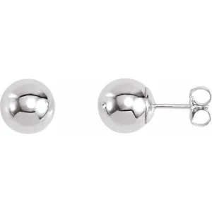 Bright Finish Ball Earrings