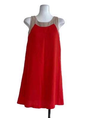 Bright Orange Sleeveless Dress