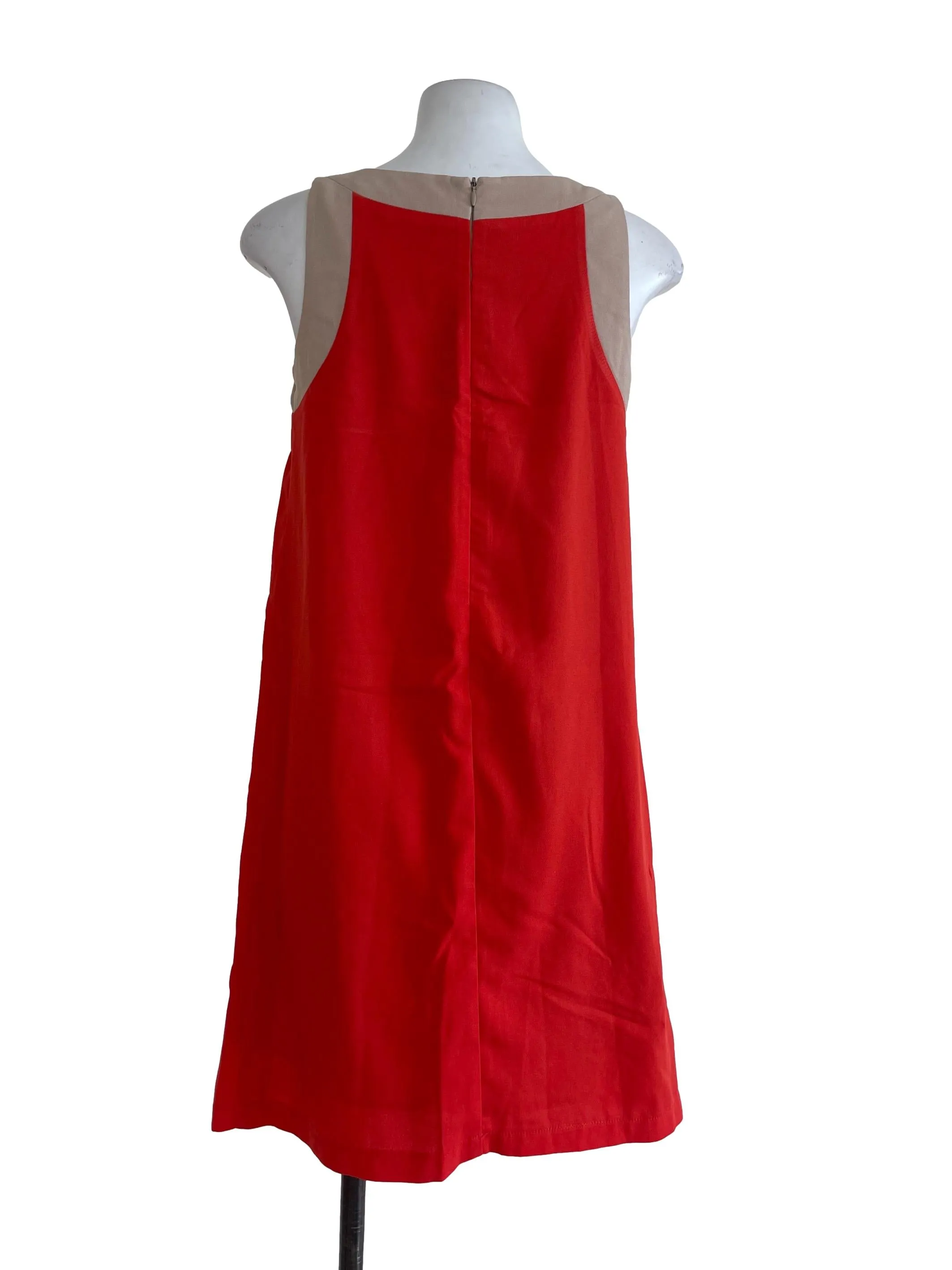 Bright Orange Sleeveless Dress