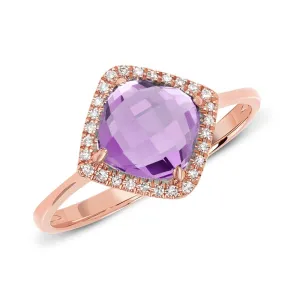 Bright Pink Amethyst Ring