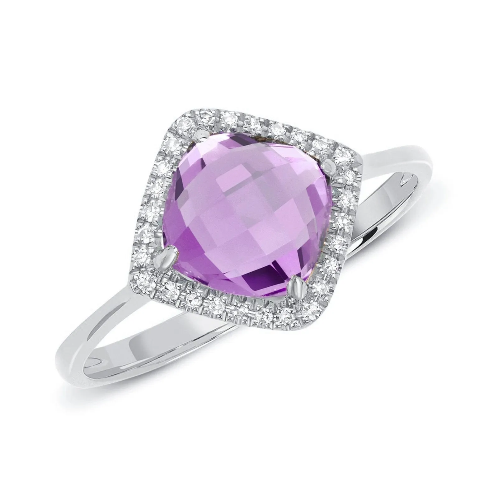 Bright Pink Amethyst Ring