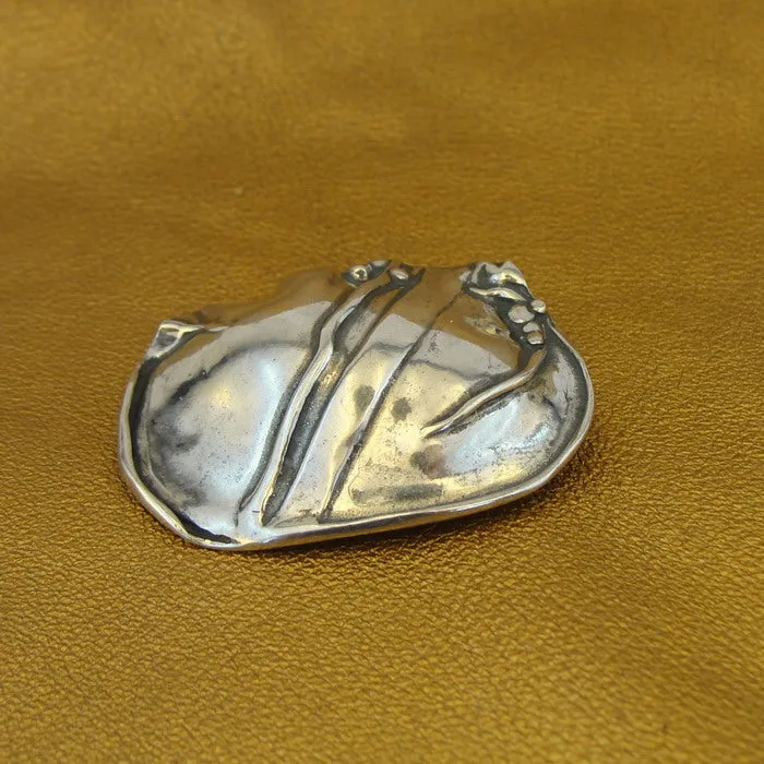 Brooch 925 Sterling Silver Handmade Artistic Great Gift Hadar Designers (H) SALE