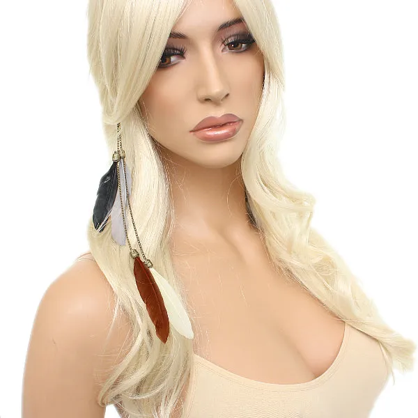 Brown Chain Feather Headband