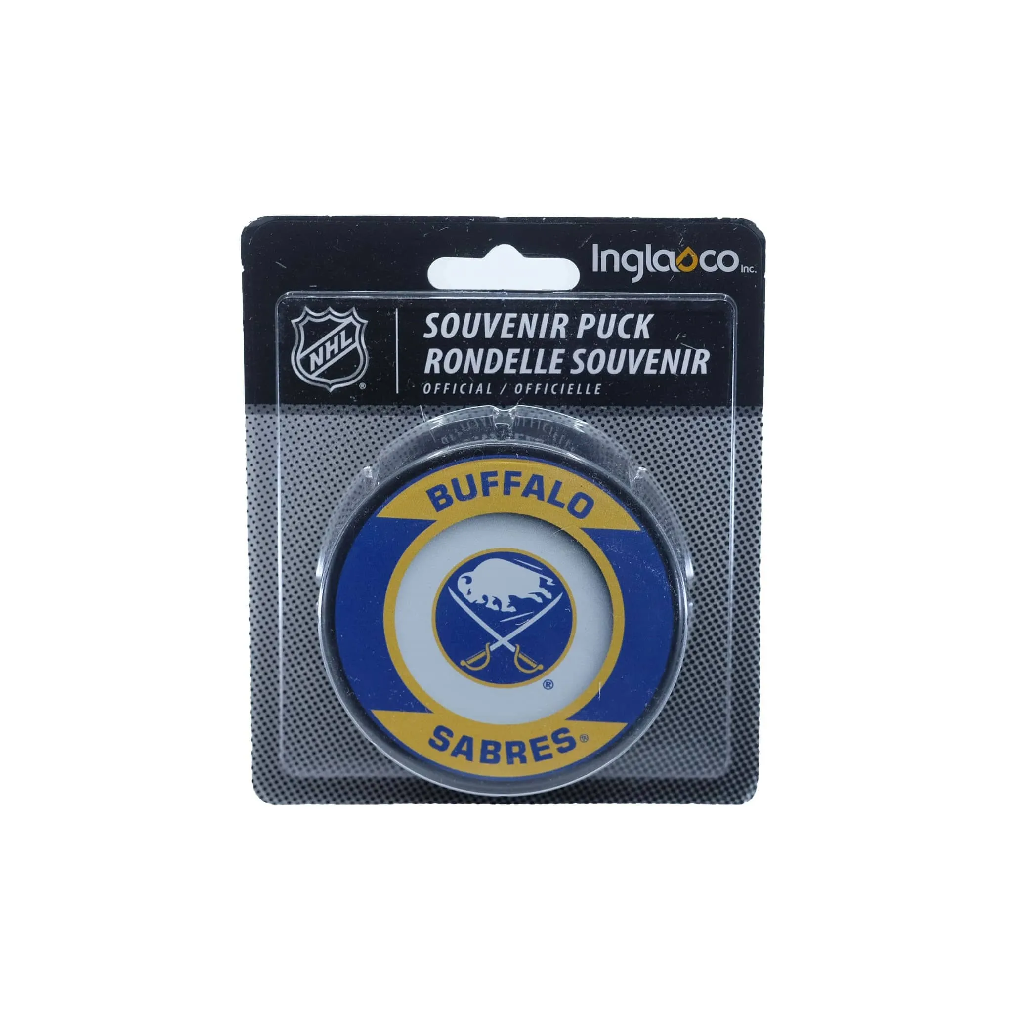 Buffalo Sabres Inglasco NHL Retro Logo Hockey Puck