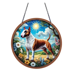 Bull Terrier Acrylic Suncatcher with chain #SC478 by d'ears