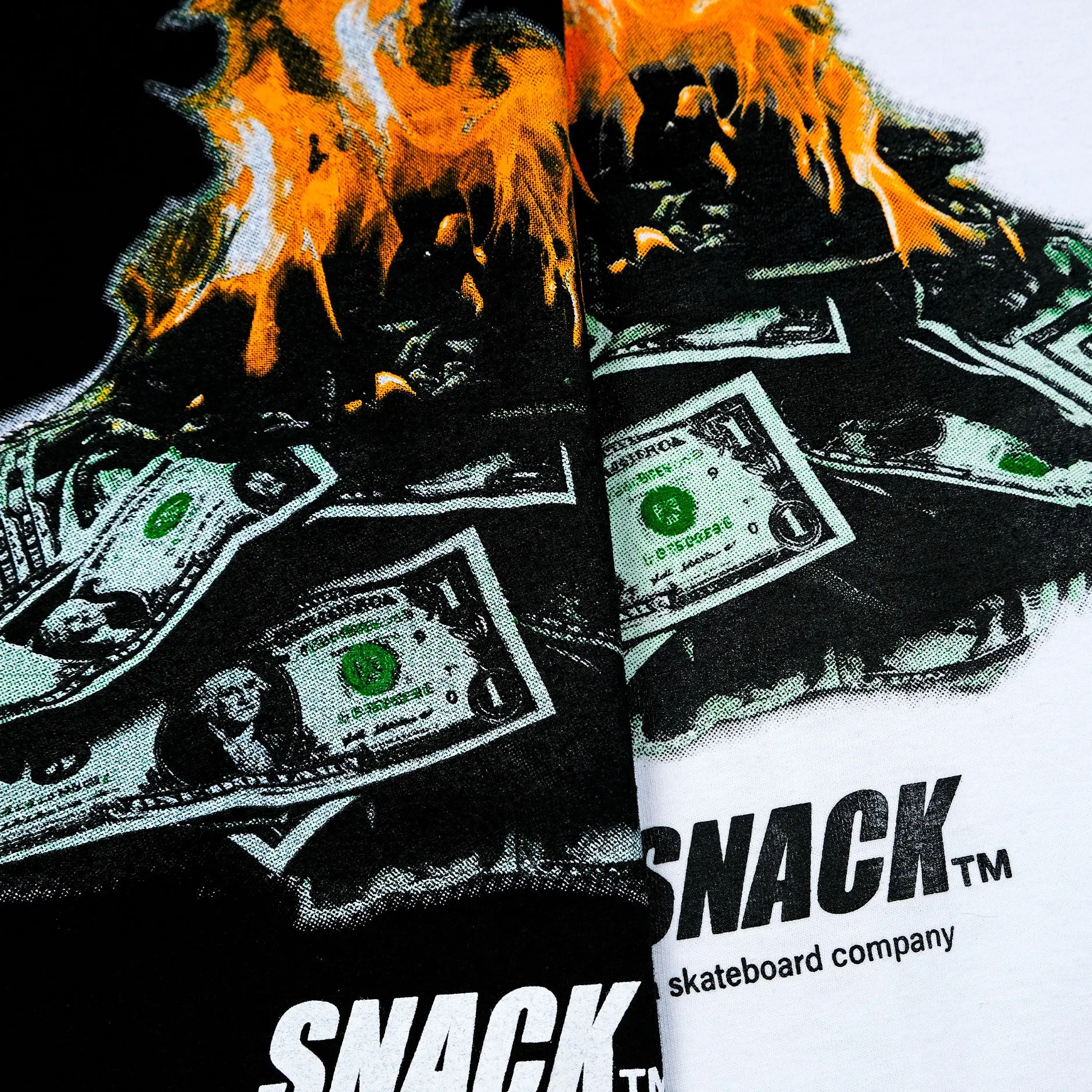 BURNING MONEY TEE - WHITE