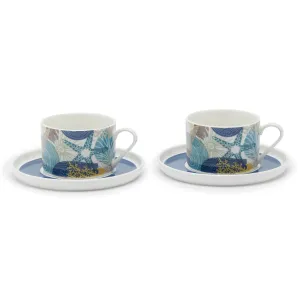 CASABLANCA TEA CUP & SAUCER SET ( MULTI)