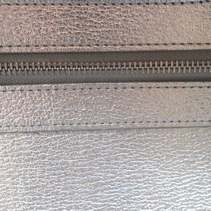 Celine Small Vertical Cabas Tote Silver Metallic Leather Crossbody Bag