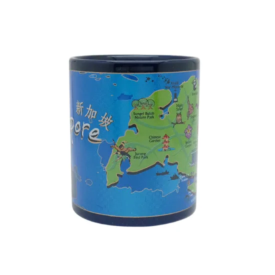 Ceramic 10oz Blue Mug - Iconic Spore Map