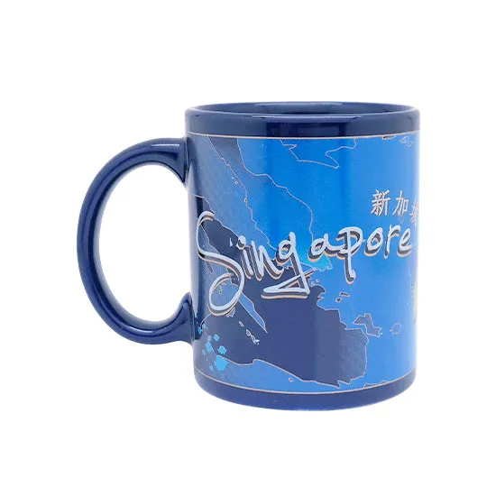 Ceramic 10oz Blue Mug - Iconic Spore Map