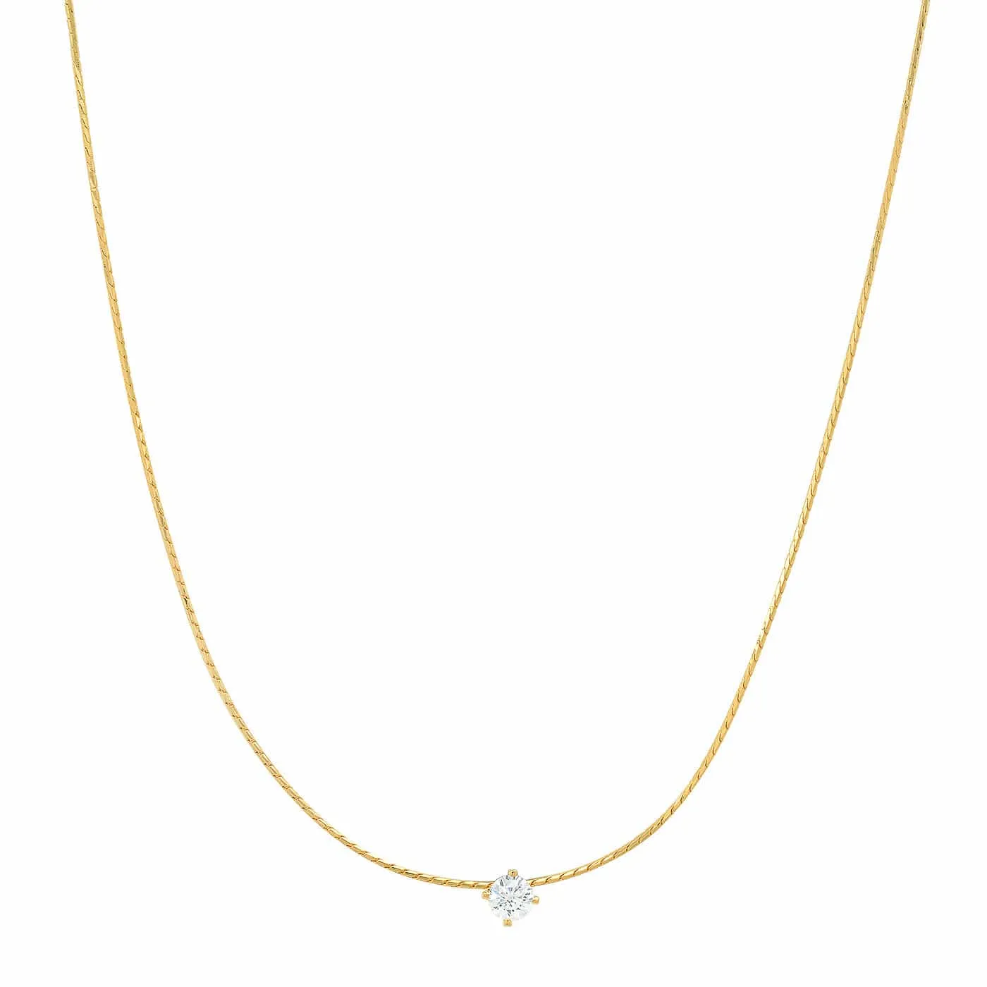 Chain Necklace with CZ Accent