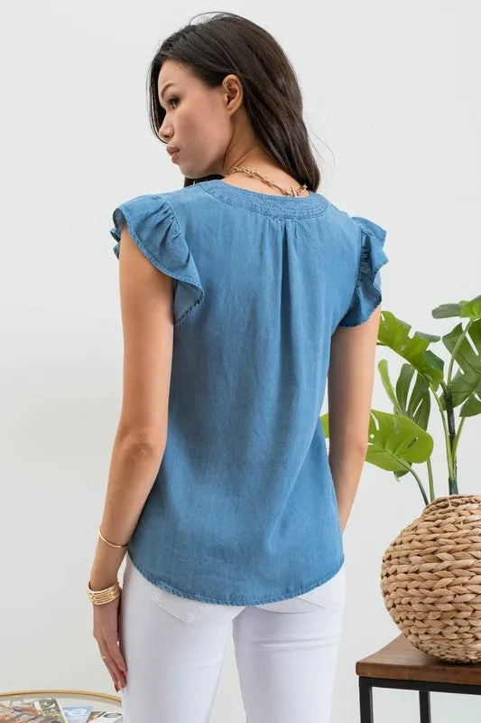 Chandra Chambray Blouse