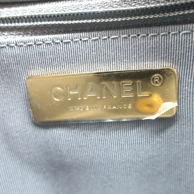 Chanel 19 20P Large Flap Bag Grey Quilted Leather Crossbody NEW