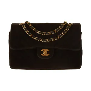 Chanel Black Chevron Double Flap Bag