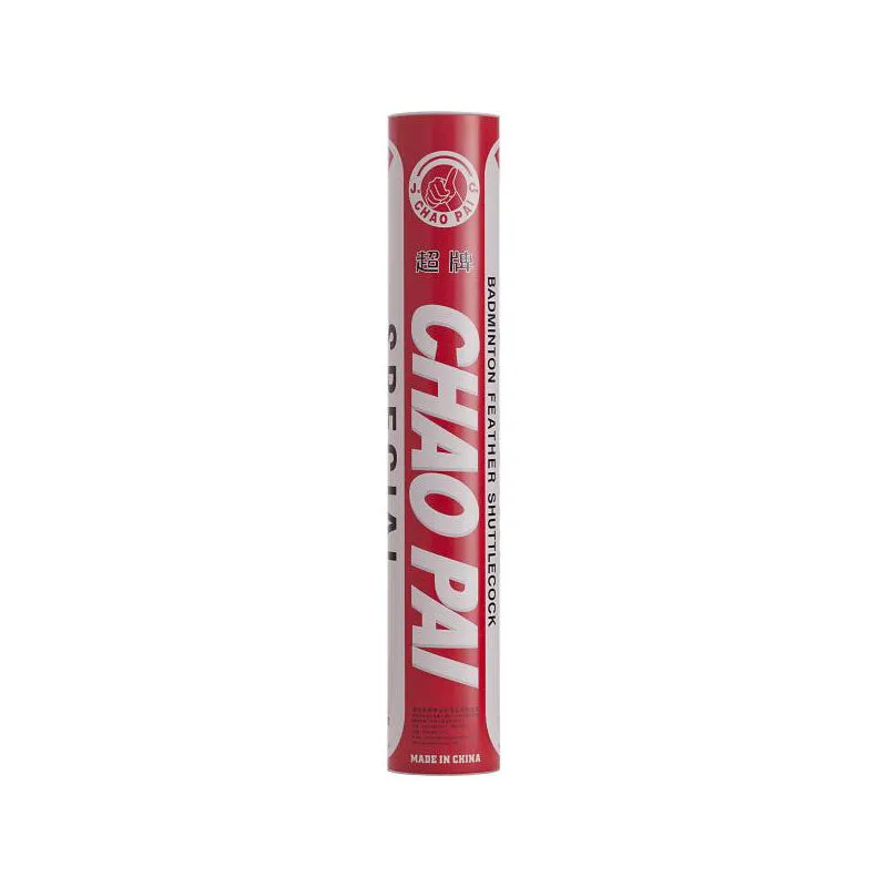 Chao Pai Red Excellent Grade Feather Shuttlecocks