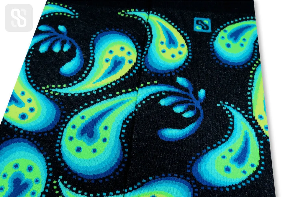 Chaossocks - Paisley - Kiwi Black