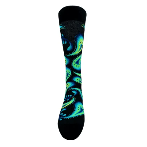 Chaossocks - Paisley - Kiwi Black